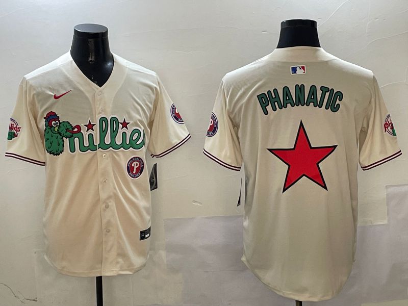 Men Philadelphia Phillies Blank Cream Three generations Joint Name 2025 Nike MLB Jersey style 13->philadelphia phillies->MLB Jersey